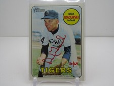 DICK TRACEWSKI 2018 TOPPS HERITAGE REAL ONE RED INK AUTOGRAPH AUTO #30/69!