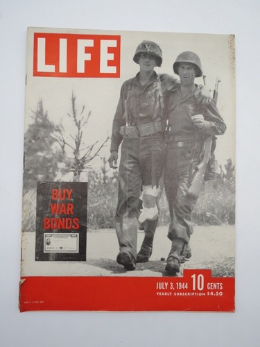 LIFE MAGAZINE - JULY 3, 1944 (BUY WAR BONDS, NORMANDY SOLDIERS)  1944