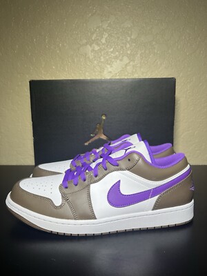New Nike Air Jordan Low Purple Mocha Palomino Wild Berry Size 12  553558-215