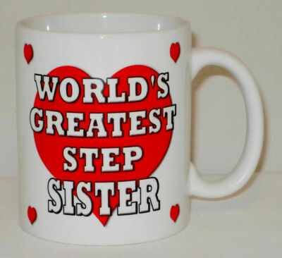 Tasse Worlds Greatest Step Sister personalisiert tolle beste Freundin Schwester Weihnachtsgeschenk