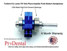 Lares 757 One Piece Impeller Push Button Dental Handpiece Turbine - ProDental