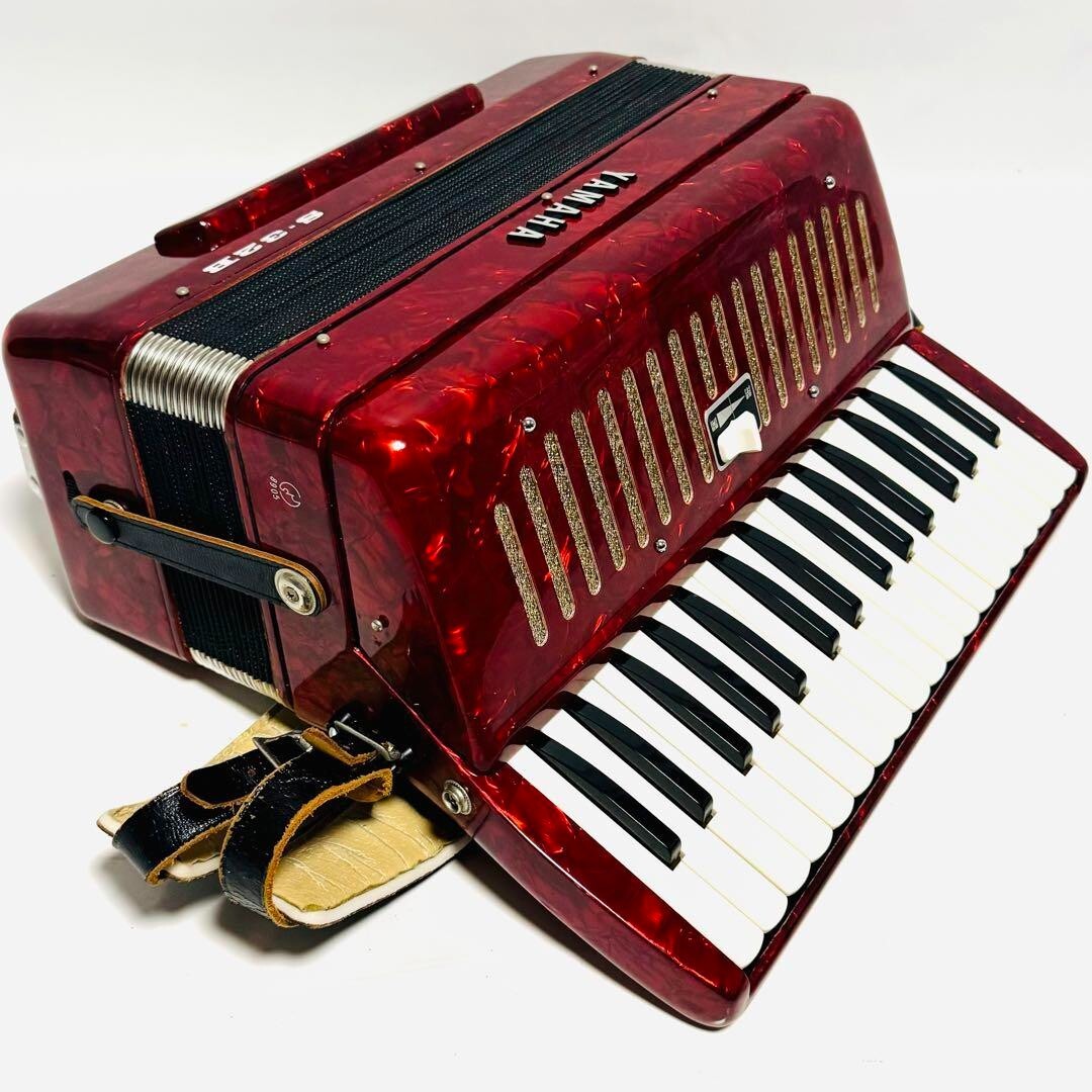 Yamaha S-32B アコーディオン 赤 YAMAHA Accordion S-32B Keyboard Musical Instruments Red Used