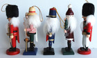Colorful Holiday Nutcrackers Lot Of 5, Soldiers, Santa & Fishermen, 5 Inch Tall — photo 2
