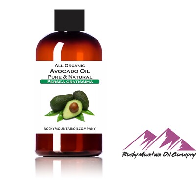 VIRGIN ORGANIC AVOCADO OIL COLD PRESSED UNREFINED 4 8 16 oz GLASS BOTTLE OPTION
