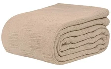 Linteum Textile Hospital Thermal SNAGLESS Spread Blanket 100% Cotton 74x100 i...