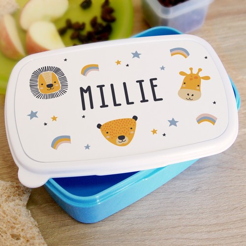 Personalised Children's Blue Pink Lunch Box. Back To School. For Boys. For Girls - Picture 8 of 11