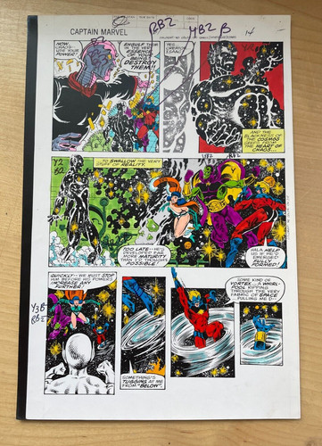 CAPTAIN MARVEL #61 art color guide 1979 stunning detail DRAX DESTROYER CHAOS