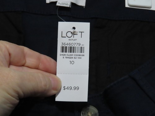 Loft Monroe Bermuda Women's 10 Midrise Shorts w/Pockets Dark Blue NWT - Picture 7 of 8