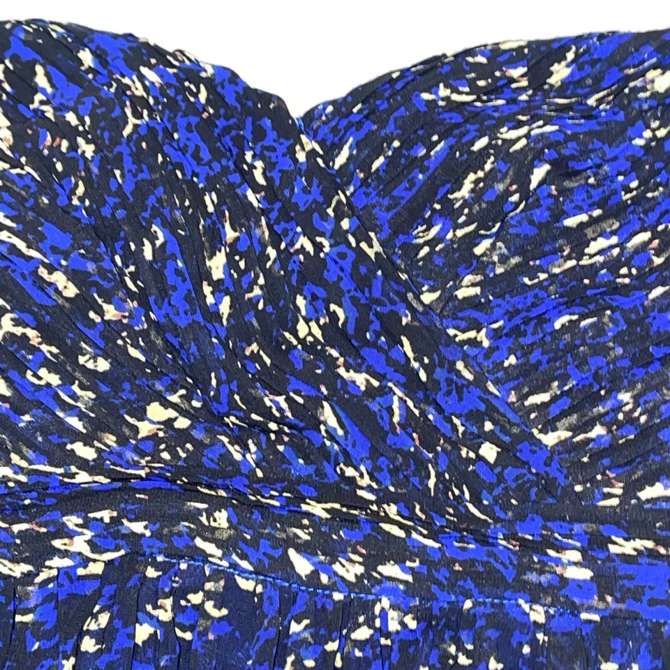 Minuet Empire Waist Maxi Dress Women's S Pleated Bodice Navy Romantic Whimsigoth - Image 3 of 4