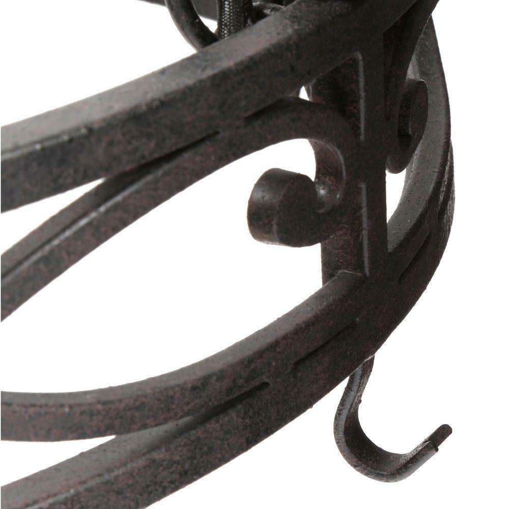 New World Imports Chaumont Collection 6-Light Textured Rust Dimmable Chandelier