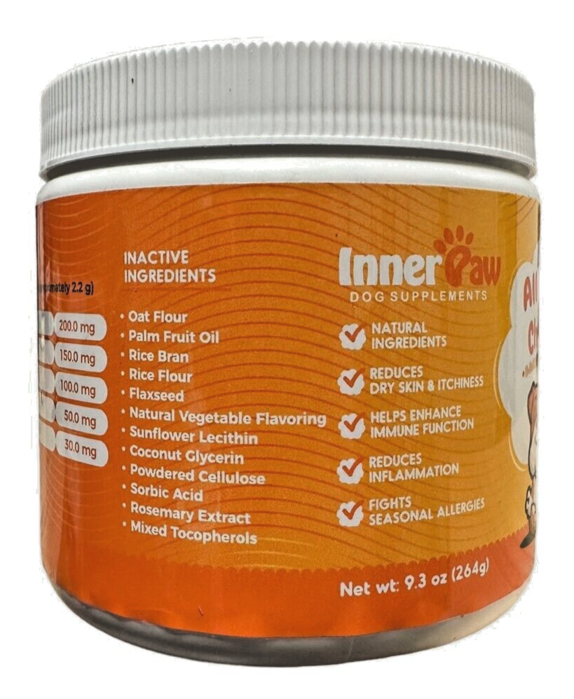 Dog Allergy Chews 120 Soft Chews for Dog Allergy Relief Natural