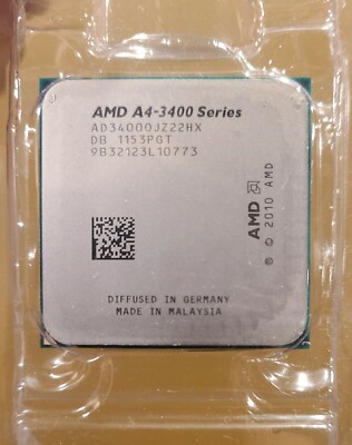 AMD AD3400OJZ22HX A4-Series A4-3400 2.7GHz FM1 Socket Dual-Core CPU Processor