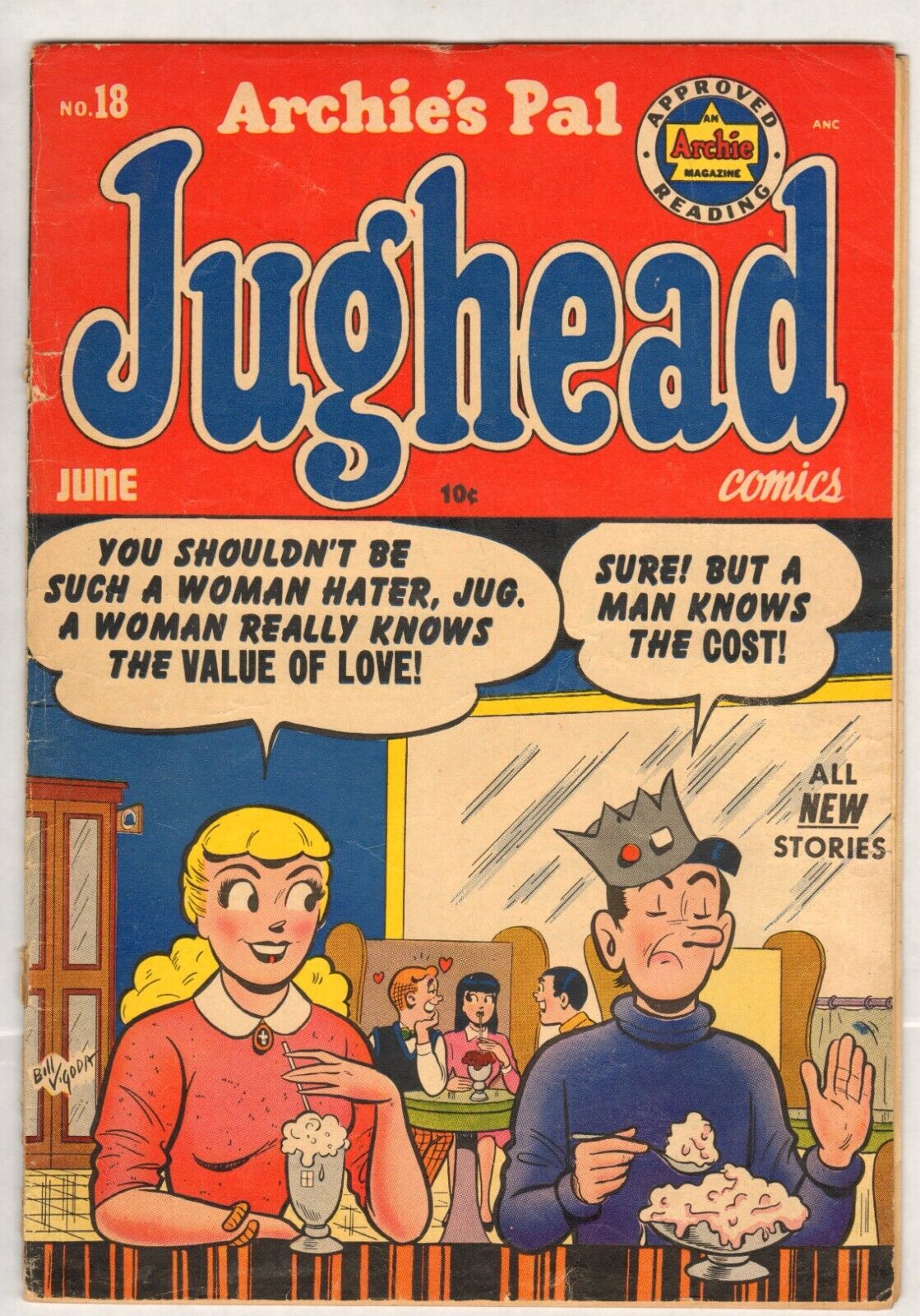 Archie's Pal Jughead #18 (GD) (1953, Archie)
