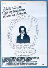 PATTI SMITH 1978 original POSTER ADVERT EASTER UK CONCERTS RAINBOW LONDON