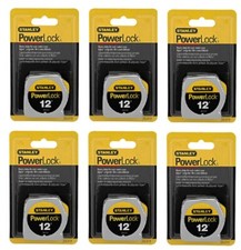 Stanley 33-212 1/2" x 12' foot Powerlock Tape Rule Measure - Pack of 6