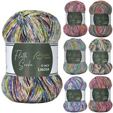 100g Rellana Flotte Socke Woolfree Linosa 4-f...