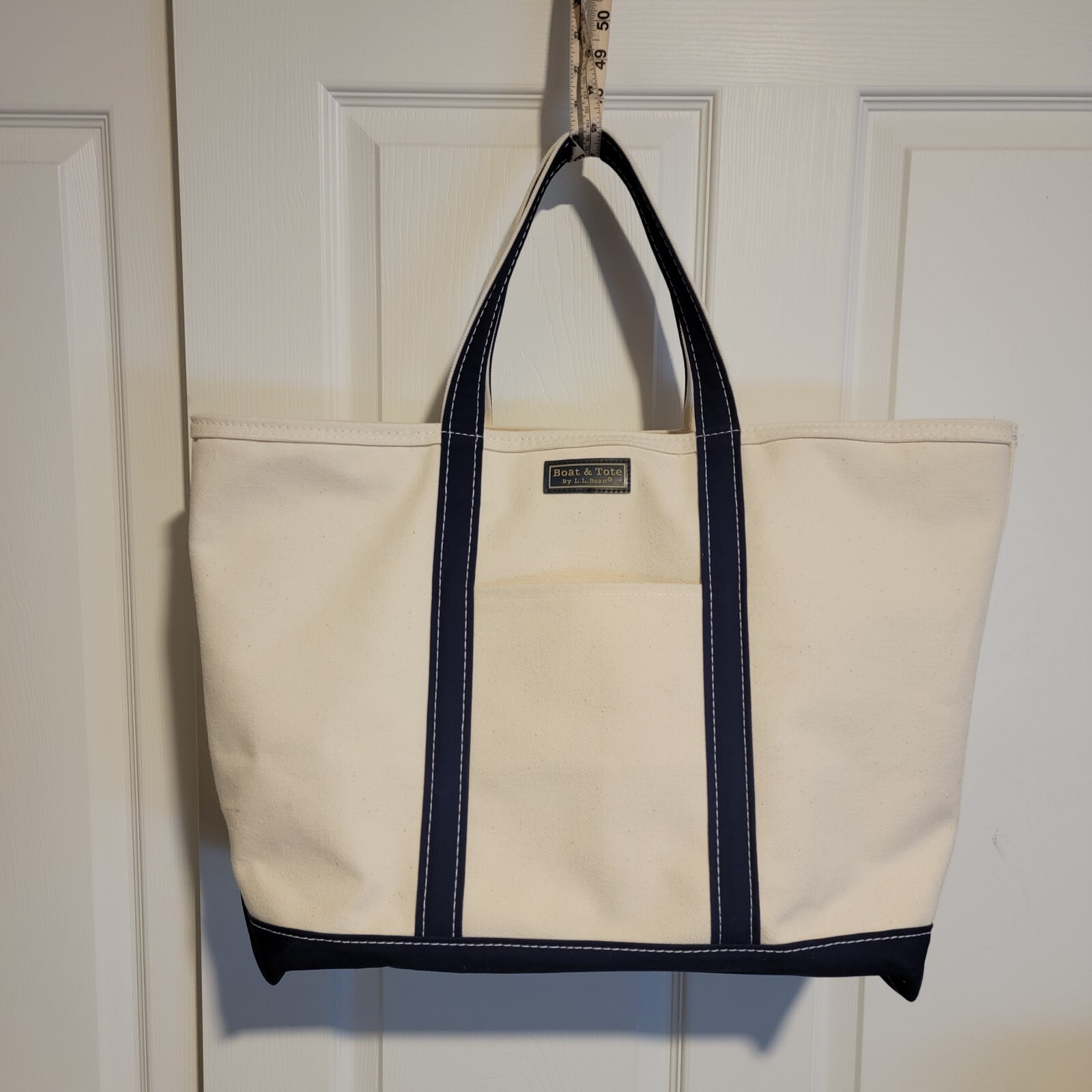 LL BEAN TOTE BAG ZIPPER 