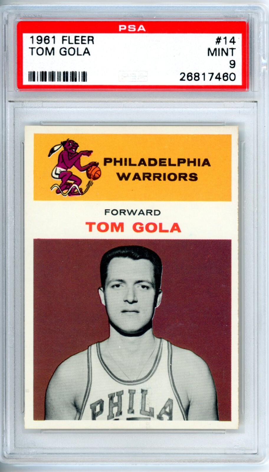 1961	Fleer	Tom	Gola	14	PSA 9	Warriors	15481