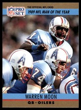 Warren Moon 1990 Pro Set #4 Houston Oilers NFL READ FREE SHIPPING AutographDen