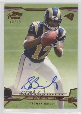 2013 Topps Prime Copper Auto 73/99 Stedman Bailey #122 Rookie Auto RC 0af