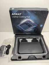 AFMAT Laptop Cooling Pad RGB LED Light High Speed Quiet Fan Cooler for 15-17.3"