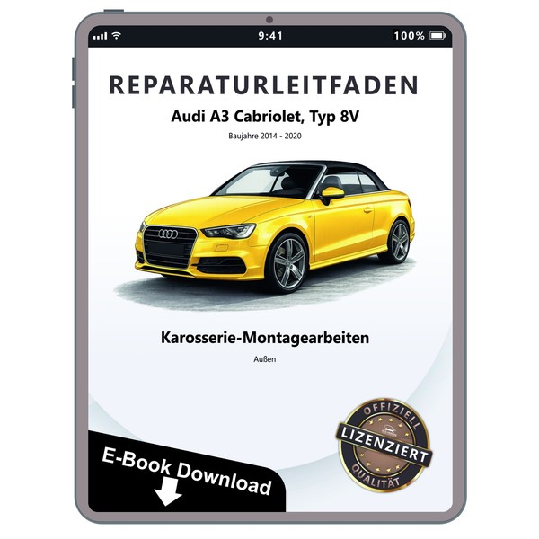 Audi A3 Cabrio 2014-2020 Karosserie Montagearbeiten AußEn Reparaturanleitung Pdf-image