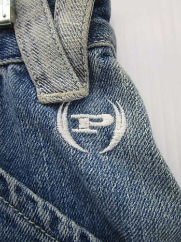 VINTAGE Phat Farm Jeans Boys 18 Blue Carpenter Hip Hop Baggy Y2K Denim NWT * - Picture 4 of 16