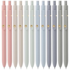 Pens, 12 Pcs 0.5mm Quick Dry Black Ink Pens Fine Point Smooth Writing Pens, C...