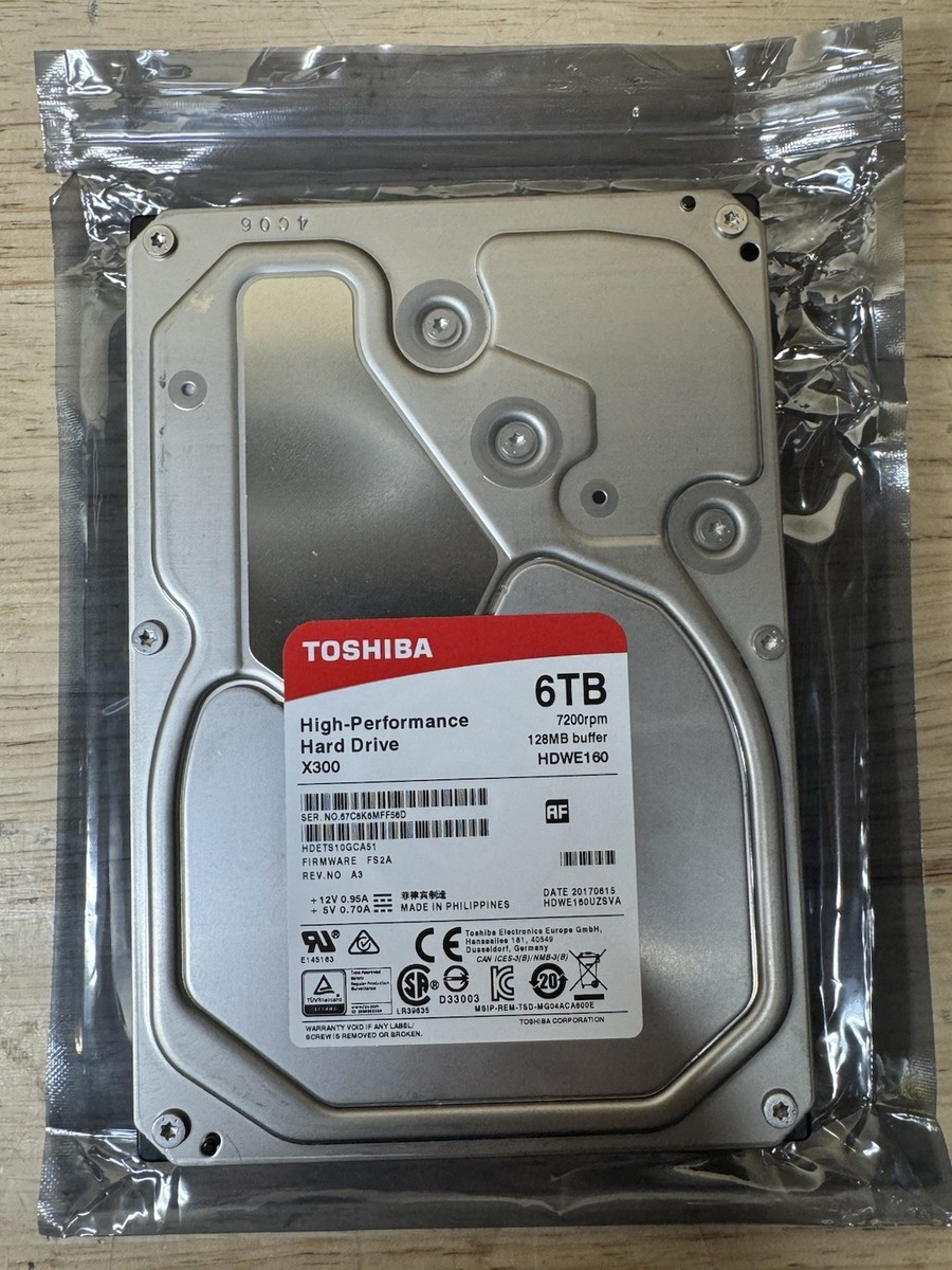✓ Toshiba X300 6TB 3.5