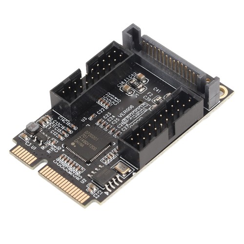 Mini PCIE To USB3.0 Adapter Mini PCIE To 4 Port 19Pin Expansion Card With SAT CB - Afbeelding 14 van 22