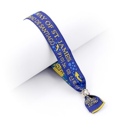 Stoffarmband Camino de Santiago Jakobsmuschel & -pfeil - Jakobsweg Andenken