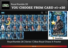 VIDEOGAME Topps WWE Slam 26 - ROYAL RUMBLE X-Fractor Blue - You Pick/Choose