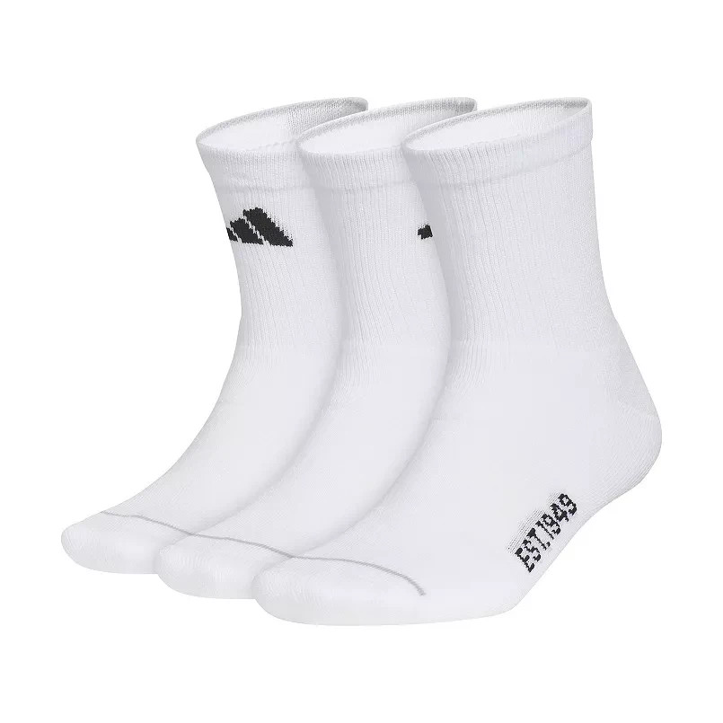 adidas Men's White/Black Cushioned Sport 4.0 High Quarter Socks (5160060A) 6-12