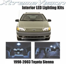 XtremeVision Interior LED for Toyota Sienna 1998-2003 (9 Pieces) Cool White...