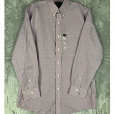 Lauren Ralph Lauren Men's Slim Fit Non Iron Checkered Button Shirt Size 16 32 33