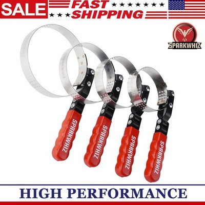 SPARKWHIZ Oil Filter Wrench Oil Filter Removal Tool Set 2-3/4'' - 5-1/4'' 4 Sizes