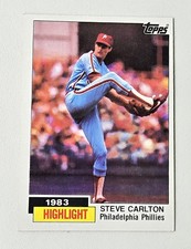 STEVE CARLTON 1984 Topps VINTAGE Baseball Card # 1 - 1983 Highlights -300th Win.
