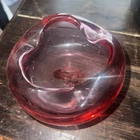Blenko Glass Rose/Pink  Ashtray #6321 Vintage
