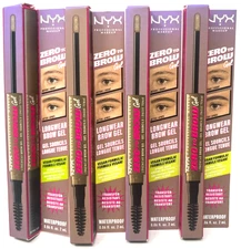 (4) NYX Zero To Brow Longwear Brow Gel New In Packaging ZTBG03 - Taupe