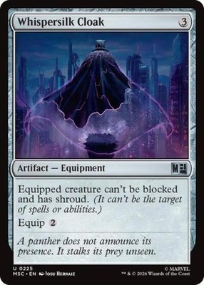 ~ Whispersilk Cloak ~ NM ~ Commander: Marvel Super Heroes ~ MTG ~