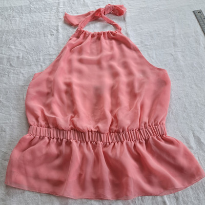 Ryegrass Womens L Halter Top Ice Strawberry Pink/Peach New With Tags Dressy