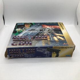 Sega Saturn Gun Controller Virtua Cop HSS-0152 HSS-0122 set Box CRT TV Tested