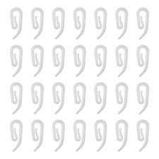 100pcs Crochets en Plastique Blanc pour Rideaux - Rail, Fenêtre, Porte et Douche