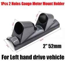1 Pcs 52mm 2" Left Driver Meter Gauge A-Pillar Dashboard Mount Holder Pod 2 Hole