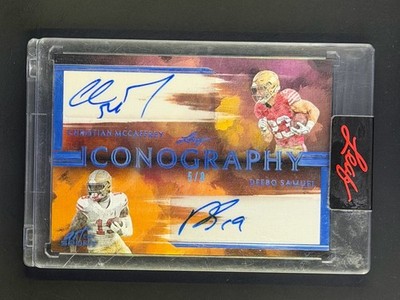 2023 Leaf Art Sport Christian McCaffrey Deebo Samuel Dual Auto /8 SSP 49ers