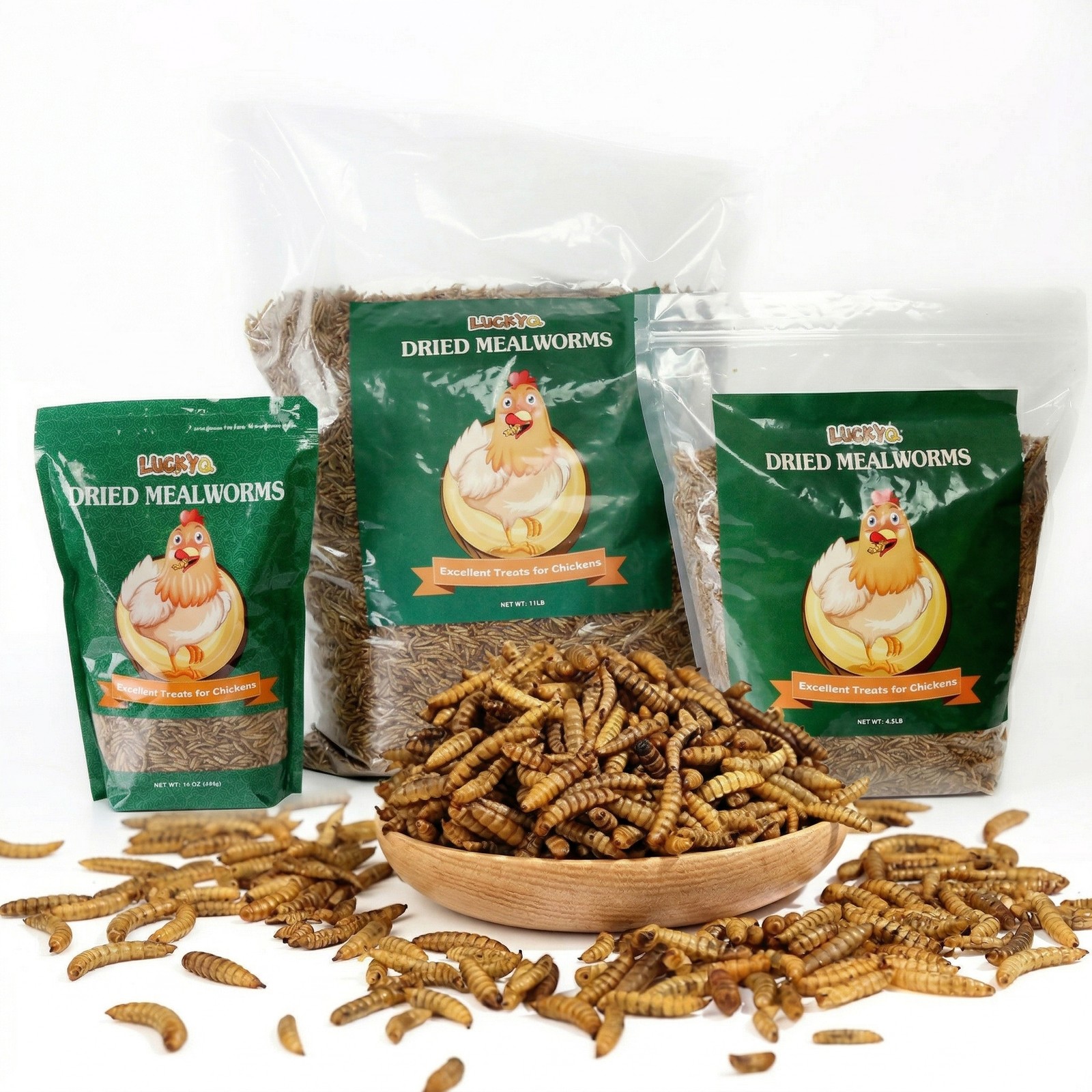 Lot Bulk Dried BSF worms for Wild Birds Food Chickens Hen Fish Treats Food