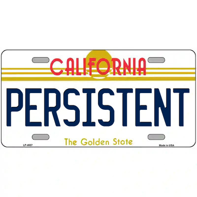 Persistent California 24'' X 12'' Large Metal Sign
