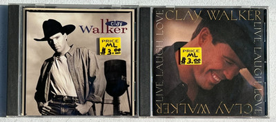 CLAY WALKER 2 CD LOT LIVE LAUGH LOVE & SELF TITLED