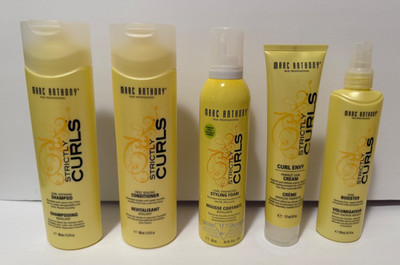 Marc Anthony Strictly Curls Styling Foam, Curl Envy Cream, Curl Booster, Sh&Cond