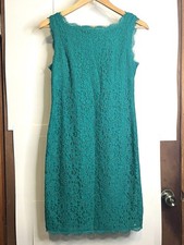 Adrianna Papell Women’s Size 2 Emerald Green Lace Sleeveless Cocktail Mini Dress